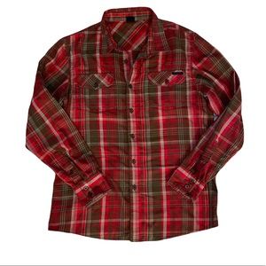 Oakley Button Front Plaid Shirt medium